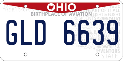 OH license plate GLD6639