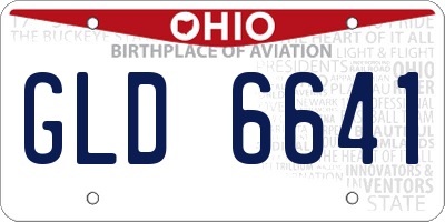 OH license plate GLD6641