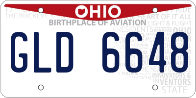 OH license plate GLD6648
