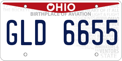 OH license plate GLD6655