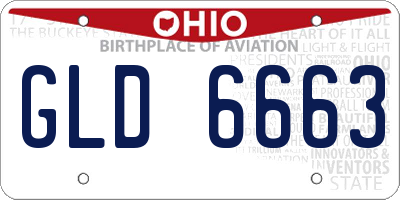 OH license plate GLD6663