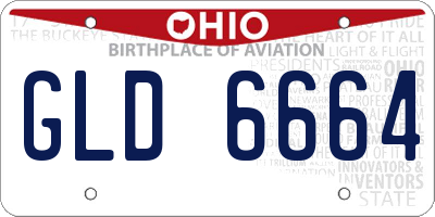OH license plate GLD6664