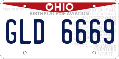 OH license plate GLD6669