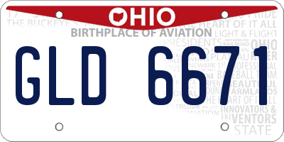 OH license plate GLD6671