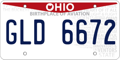 OH license plate GLD6672