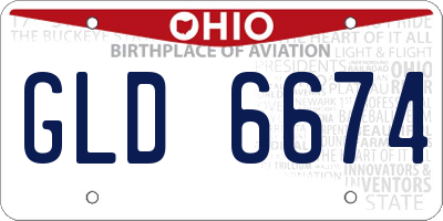 OH license plate GLD6674
