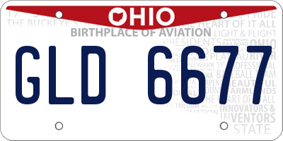 OH license plate GLD6677