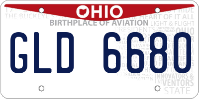 OH license plate GLD6680