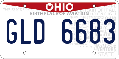 OH license plate GLD6683