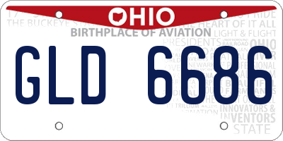 OH license plate GLD6686
