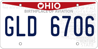 OH license plate GLD6706