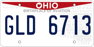OH license plate GLD6713