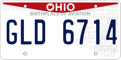 OH license plate GLD6714