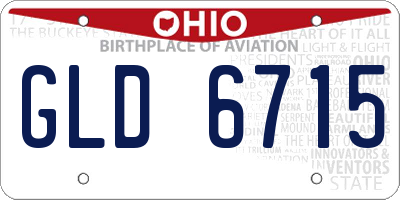 OH license plate GLD6715