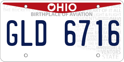 OH license plate GLD6716