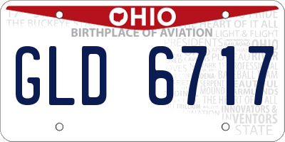 OH license plate GLD6717