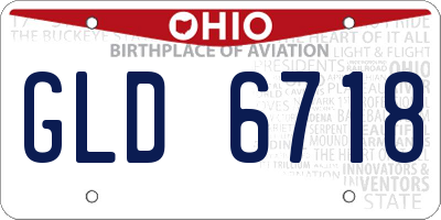 OH license plate GLD6718