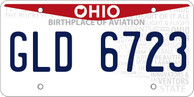 OH license plate GLD6723