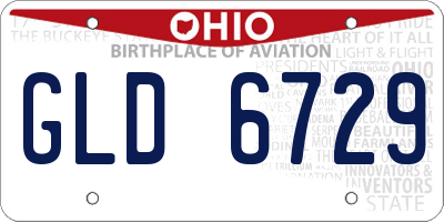 OH license plate GLD6729
