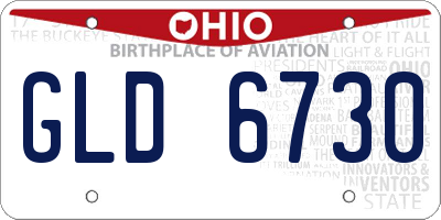 OH license plate GLD6730