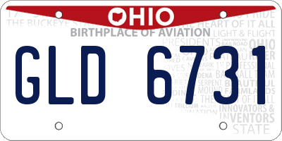 OH license plate GLD6731