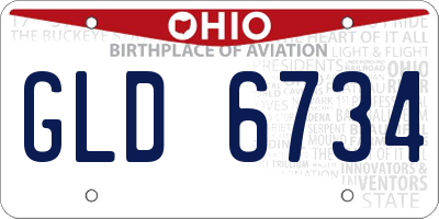 OH license plate GLD6734