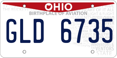 OH license plate GLD6735
