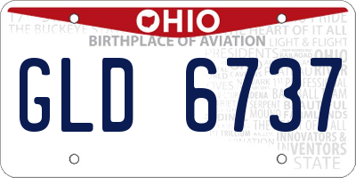 OH license plate GLD6737