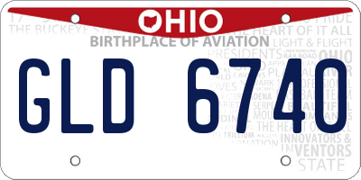 OH license plate GLD6740