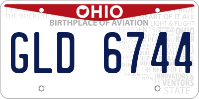 OH license plate GLD6744