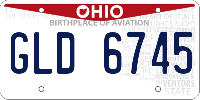 OH license plate GLD6745