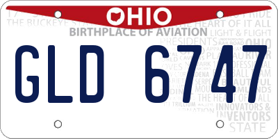 OH license plate GLD6747