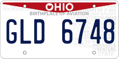 OH license plate GLD6748