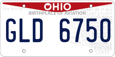 OH license plate GLD6750