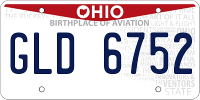 OH license plate GLD6752