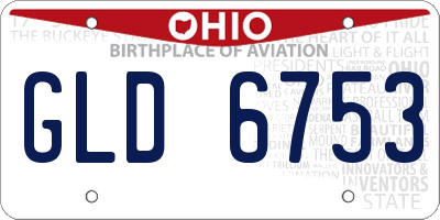 OH license plate GLD6753