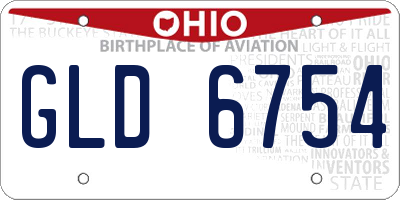 OH license plate GLD6754
