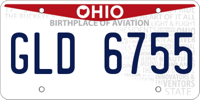 OH license plate GLD6755