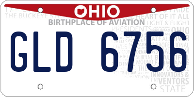 OH license plate GLD6756