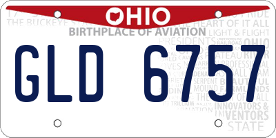 OH license plate GLD6757
