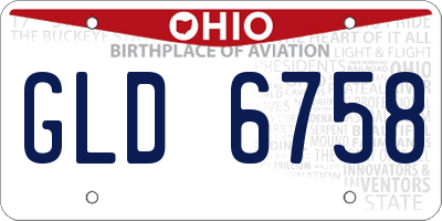 OH license plate GLD6758