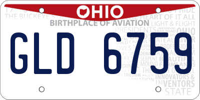 OH license plate GLD6759