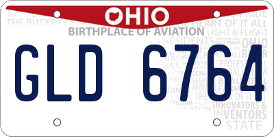 OH license plate GLD6764