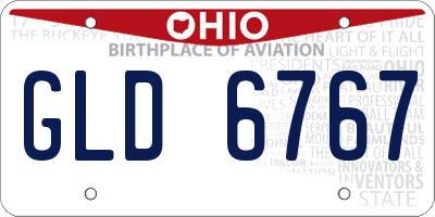 OH license plate GLD6767