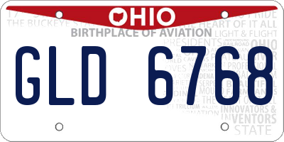 OH license plate GLD6768