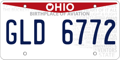 OH license plate GLD6772