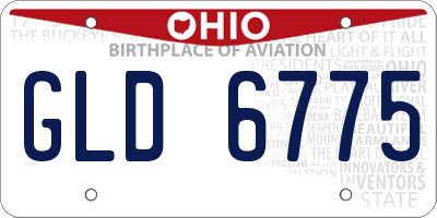 OH license plate GLD6775