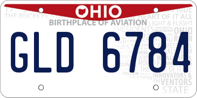 OH license plate GLD6784