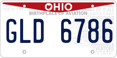 OH license plate GLD6786
