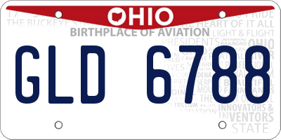 OH license plate GLD6788
